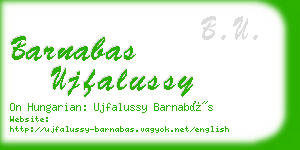 barnabas ujfalussy business card